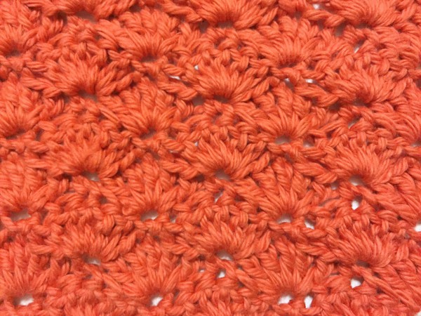 example of the crochet shell stitch