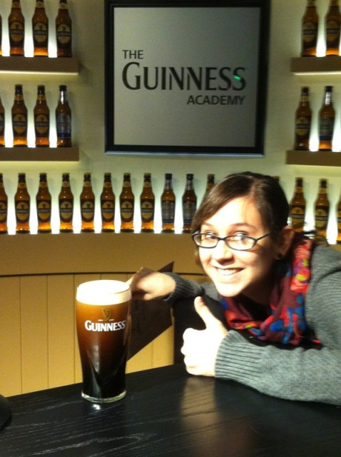 at the Guinness Storehouse, with the pint I poured