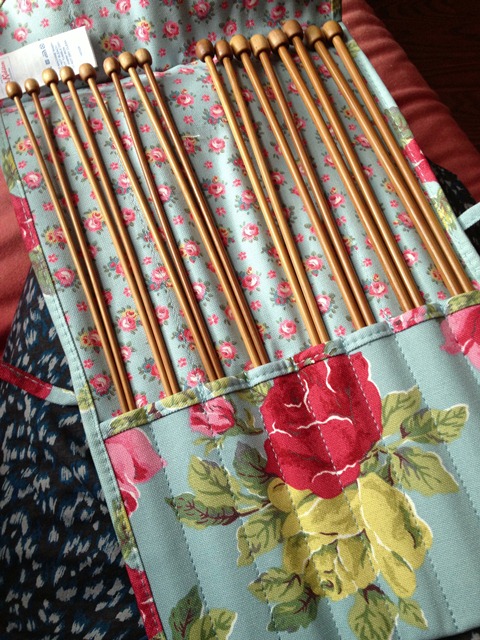 a knitting needle roll (on sale)