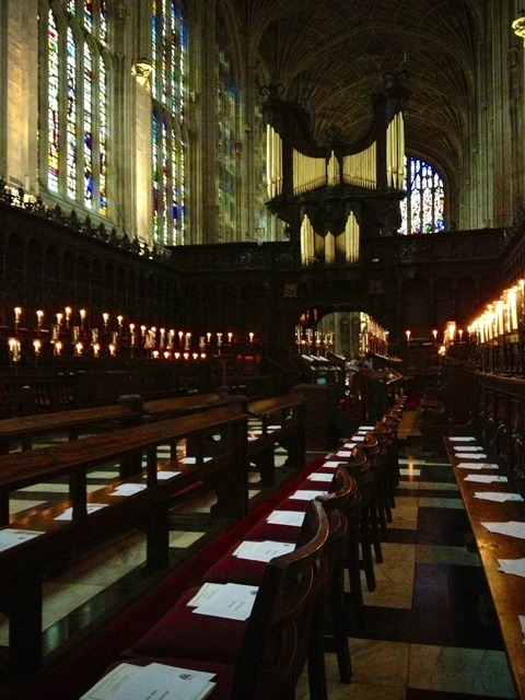 chapel of King's College, where we attended the Christmas Eve Lessons and Carols service