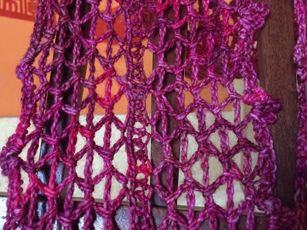 Desert Rose - lacy crochet cowl in a fingering weight yarn