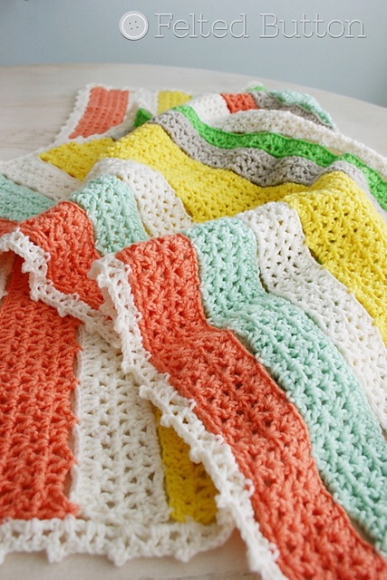 citrus stripe blanket