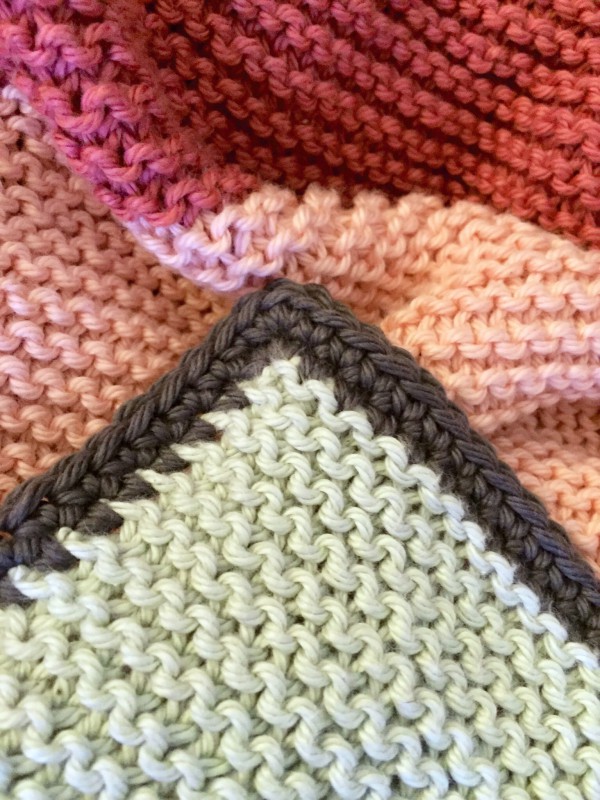 garter stitch blanket border