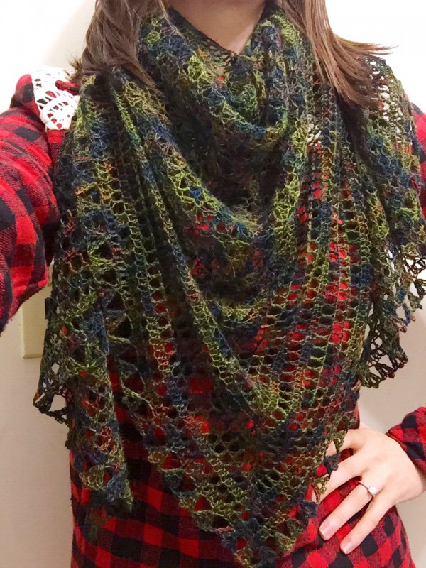 recuerdos de infancia crochet shawl