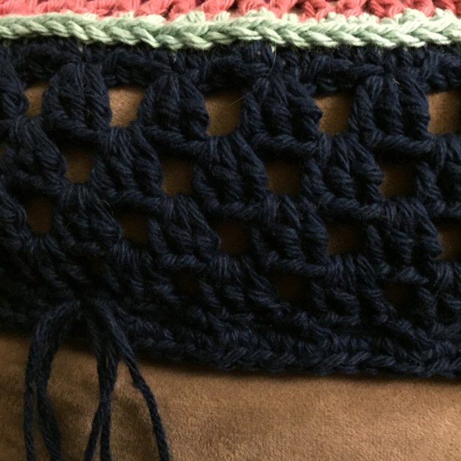 Mandala ottoman cover from Not Your Average Crochet