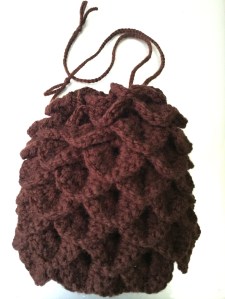 not your average crochet - dragon egg dice bag