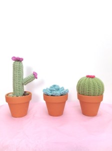 not your average crochet - cacti trio 2