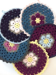 not your average crochet - african flower potholders