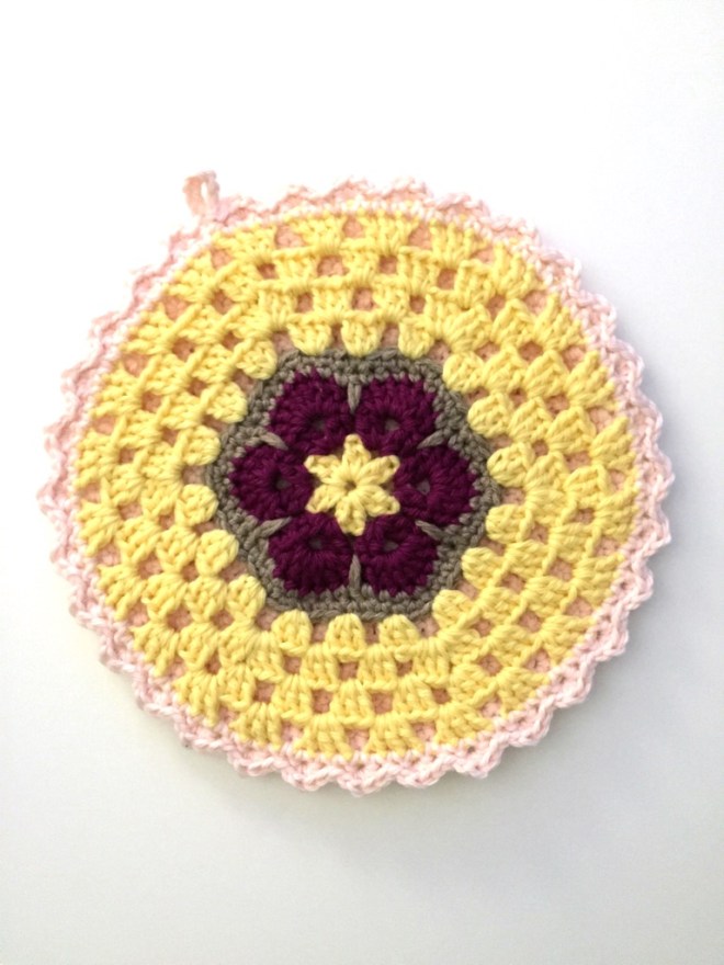 not your average crochet - african flower potholder