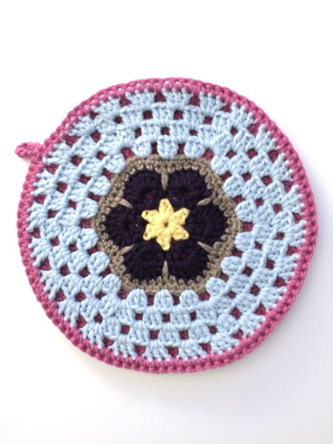 not your average crochet - african flower potholders